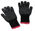 Weber Premium Gloves Large/X-Large – Heat?Resistant Grill Gloves (up to 482°F / 250°C) with Silicone Grip, Flexible Design, Black
