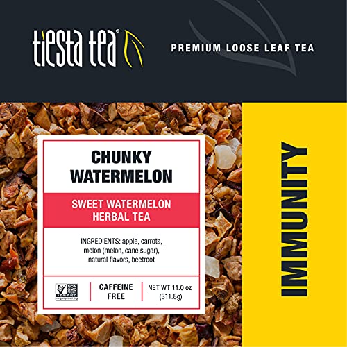 Tiesta Tea Chunky Watermelon Cold Brew Tea - Sweet Watermelon Herbal Tea, Non-Caffeinated, 10 Cold Brew Tea Bags, Each Bag Brews 1 64Oz Pitcher, Premium Loose Leaf Iced Tea #TOP2