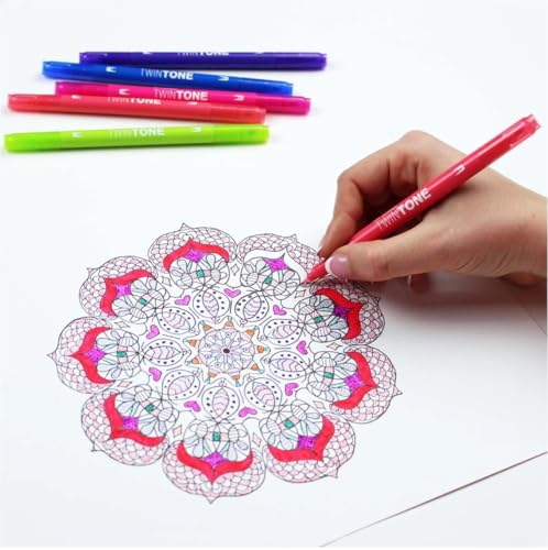 Tombow: Twintone Marker Dual Tip Collection: 36 Piece Dual Tip Art Markers - Bright, Pastel, & Rainbow Color Palettes - Includes Mono Color Drawing Pens Fine Tip Markers 8 Piece Set