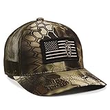 Kryptek Mandrake USA Flag Patch Mesh Back Fishing, Hunting, Military Cap