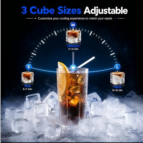 Image of Coolake Commercial Ice Maker Machine 320lbs /24H with 120lbs Storage, Stainless Steel Under Counter Ice Machine with 8-15 Mins Ice Ready, Air Cooled Freestanding Ice Machine for Restaurant Garage