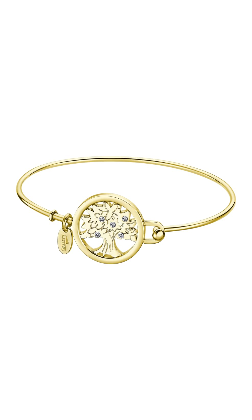 Lotus Style Bracciale Donna Albero Della Vita, Acciaio Inossidabile Con Zirconi Blu, Chiusura A Moschettone, Collezione LS2119-2/3