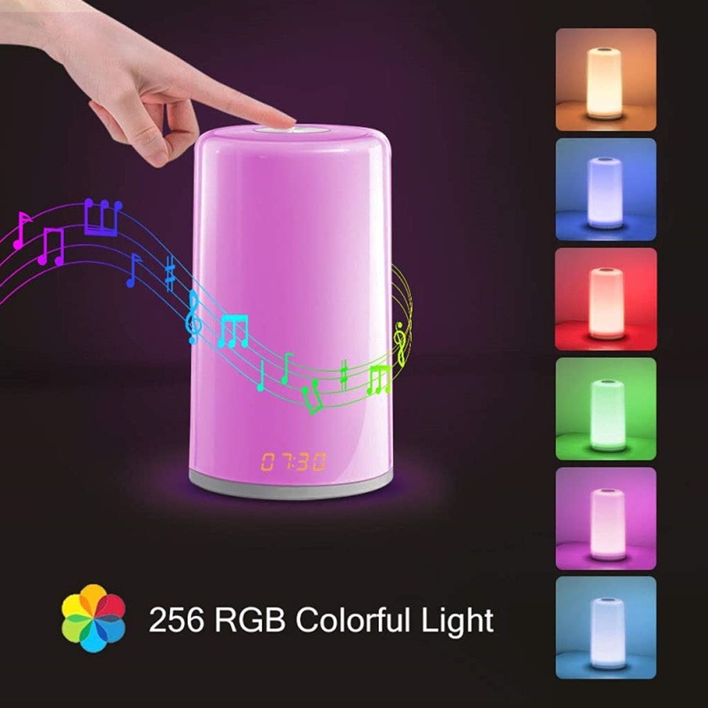Sunrise Simulation Wake-Up Light, Sveglia LED Digitale, Touch Control, 3 Livelli di Luminosità, modalità RGB a 256 Colori, Luce Notturna da Comodino