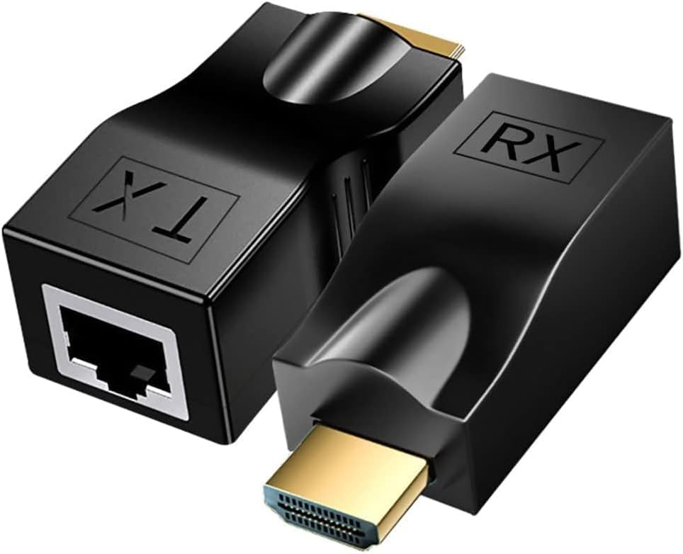 Microware HDMI Extender TX/RX Adapter Repeater HD 1080P 30M by Single LAN Cat5e CAT6 RJ45 Ethernet Cable