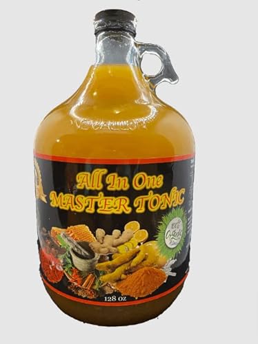 128oz| Kosher| Natural apple cider vinegar | All in One Master Tonic Shots cinnamon, cloves, lemon, ginger, turmeric, cayenne pepper, honey, water |USDA Certified Organic |Fire Cider