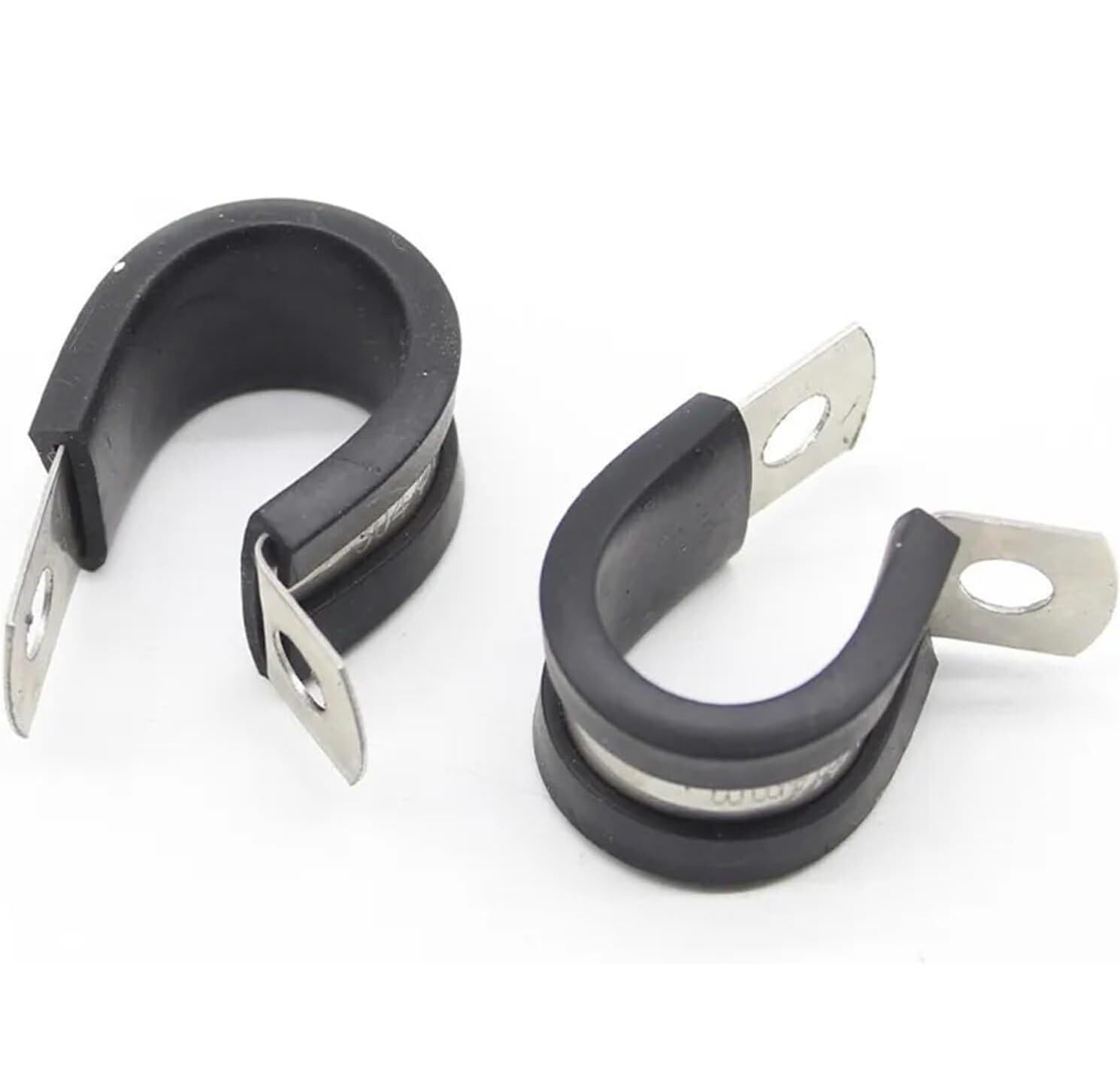 2Pcs 304 SUS Rubber Lined P Clips(20mm)