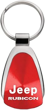Jeep Rubicon Red Tear Drop Key Chain