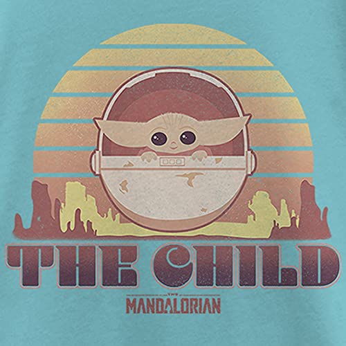 The Mandalorian Girl's Star Wars The Child Cartoon Retro Sunset T-Shirt2