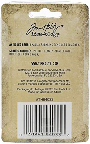Tim Holtz Idea-Ology ADTH94033 Antiqued Gem, 12 Pieces, Antiqued Gems - Image 2