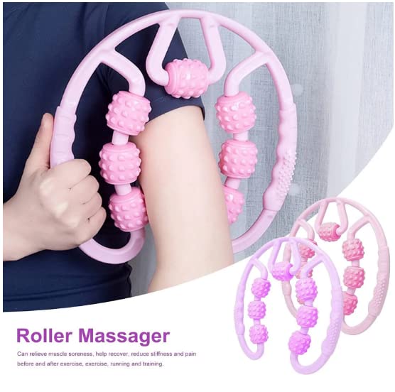 Lariox 7 wheel foam handle roller, fit roller pro trigger point manual muscle massage for fascia, neck, hand, elbow, hands, feet, calf, agony relief pain Lariox 7 wheel foam handle roller, fit roller pro trigger point manual muscle massage for fascia, neck, hand, elbow, hands, feet, calf, agony relief pain