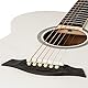 TIGER ACG1-WH34 3/4 Akustikgitarre, mit Stahlsaiten bespannte Small Body Akustikgitarre für das Alter von 12+, mit Tasche, Gurt, Ersatzsaiten und Plektren - Weiß