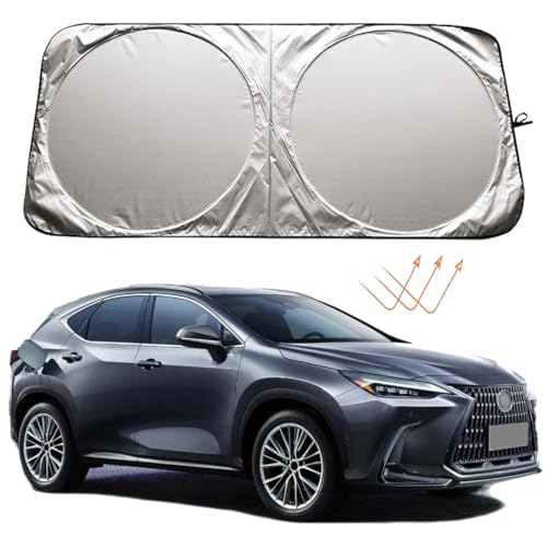 XHRING Windshield Sun Shade Sunshade for Lexus NX NX300 NX350 NX300h NX350h NX250 NX200t NX450h NX 300 350 450h Hybrid EV Accessories 2015-2025 2026, Car Front Window Sun Visor Shield