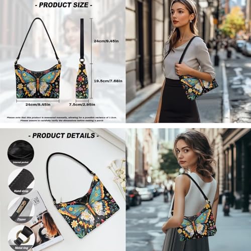 Womens Underarm Purse Top-Handle Shoulder Bag with Wallet Pu Leather Hobo Bag Purse Clutch Handbags4