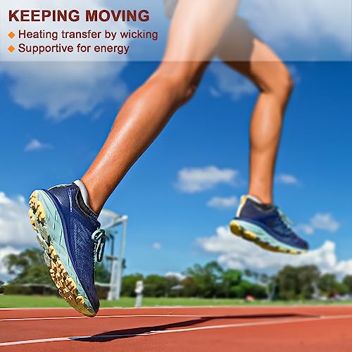 Image of BULLIANT Socks For Women 6Pairs-Womens Athletic Ankle Socks No Show Cushioned for Walking Running-Compression Arch Support(6Pairs,Shoes Size:Women 6-8)