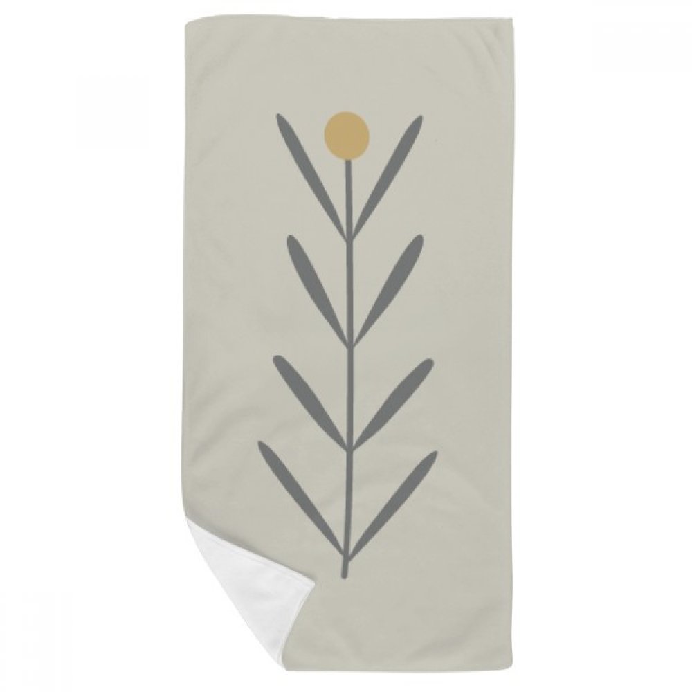 Serviette de bain motif herbe abstraite multicolore 35x70 cm en tissu doux
