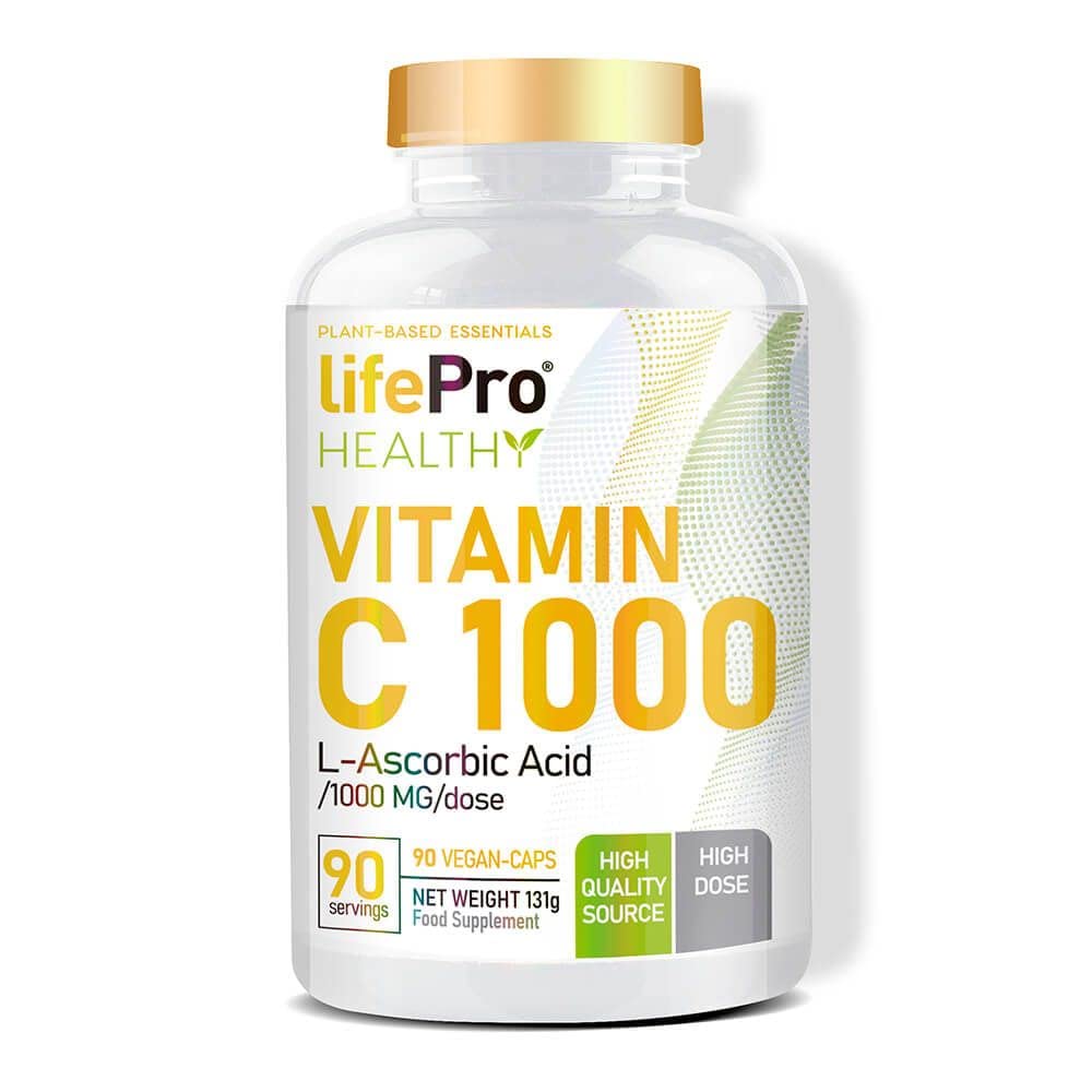 Life Pro Vitamina C 1000mg 90 caps. | Refuerza el sistema inmunitario y reduce el efecto de los radicales libres