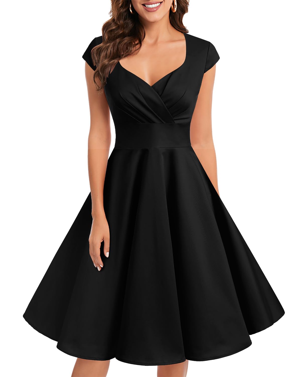 Women Short 1950s Retro Vintage Cocktail Party Swing Dresses