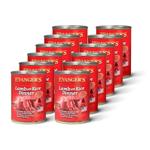 Evanger's Heritage Classic Lamb & Rice Dinner Dog Food – 12 Count, 12.5 oz Each – Gluten & Grain Free, Complete Balanced Diet for All Life Stages – Wet Dog Food