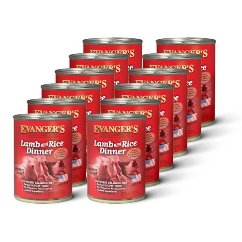 Evanger's Heritage Classic Lamb & Rice Dinner Dog Food – 12 Count,...