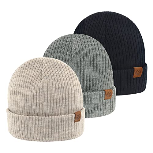 Image of Duoyeree Baby Beanies Toddler Winter Hats Comfortable and Nice Knitted Hats for Boys Girls