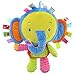 Happy Cherry Peluche con Texturas Etiquetas Sonajero Muñeca de Animal Infantil Juguete Multicolor con Sonidos para Bebés Niños Niñas Recién Nacidos - Elefante