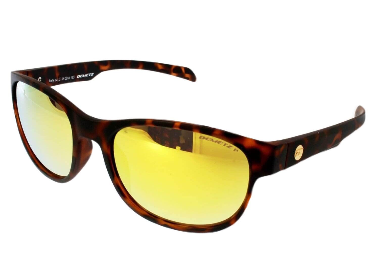 Demetz - Lunettes de soleil BASS Ecaille mat verre flashé doré polarisé