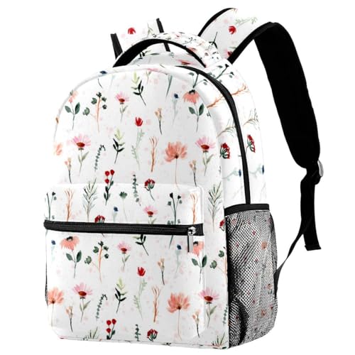 Sac à dos pour ordinateur portable à motifs fleurs dos ergonomique de voyage