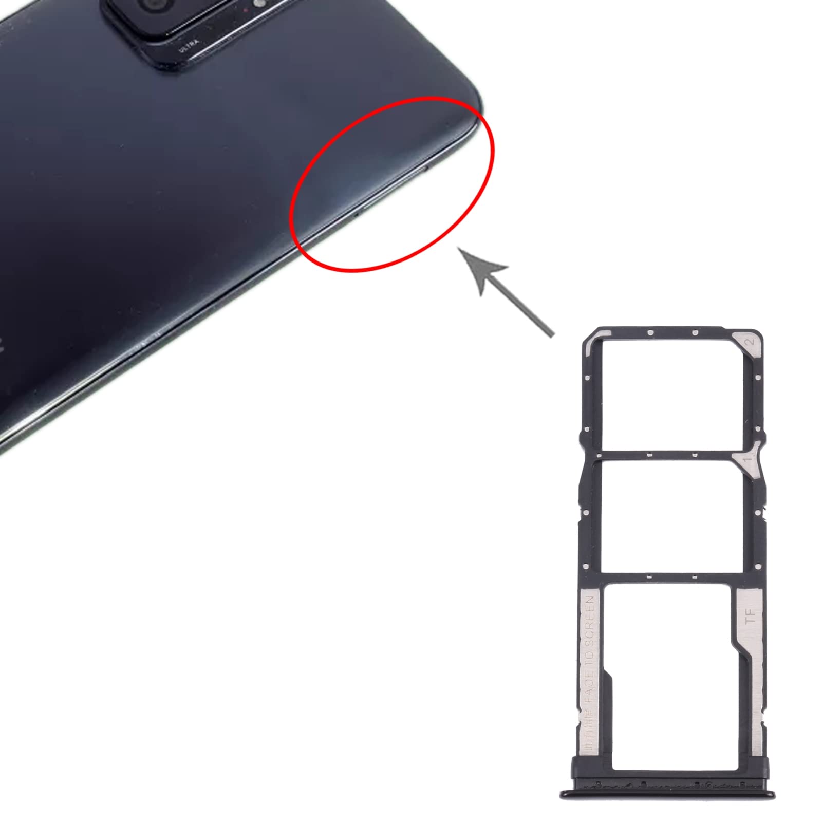 SIM Card Tray + SIM Card Tray + Micro SD Card Tray for Xiaomi