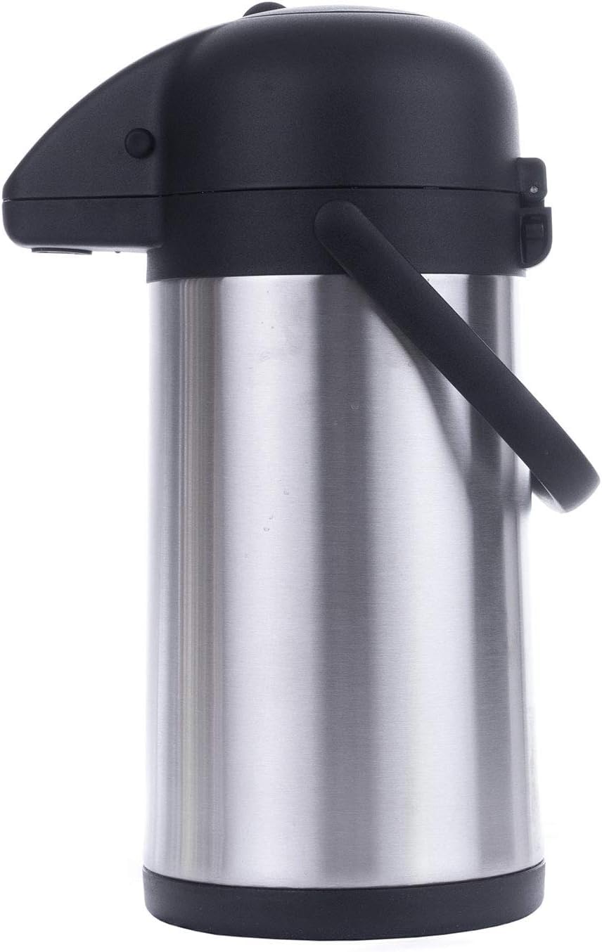 Thermoskanne Pumpkanne, 2,2 L, 2er-Set, Isolierkanne aus Edelstahl