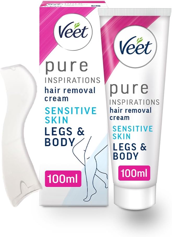 Pure Inspirations Hair Removal Cream for Sensitive Skin, for Legs and Body, 100ml