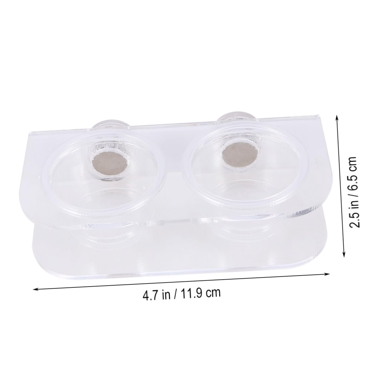 WOONEKY 3 Pezzi Ciotole per Rettili Acqua per Tartarughe Cibo per Rettili Acrilico Montaggio Magnetico Facile da Pulire
