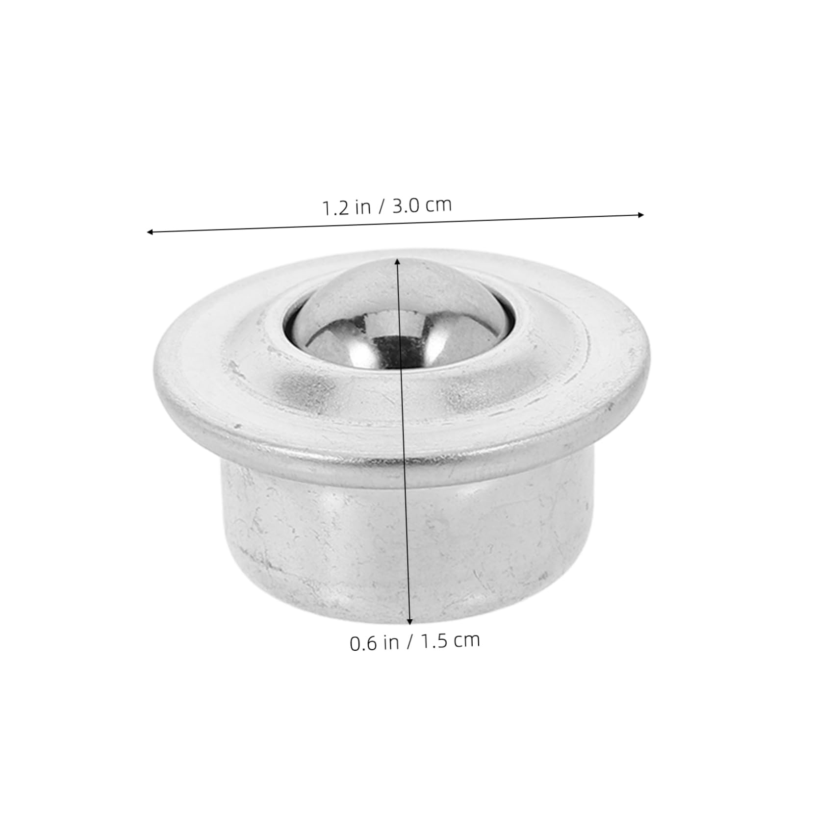 FUNOMOCYA Stainless Steel Ball Transfer Bearings for Walker 12pcs Universal Base Metal Caster Wheels Mounted Ball Bearings