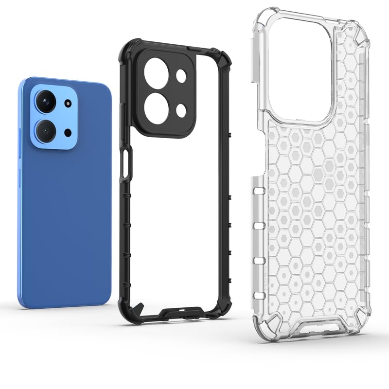 Image of Plastic Bumper Back Case Cover for Mi Redmi 15C 5G (Transparent)