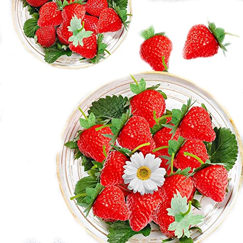 Molyorch 40 Pezzi Artificiali di Fragole Rosse