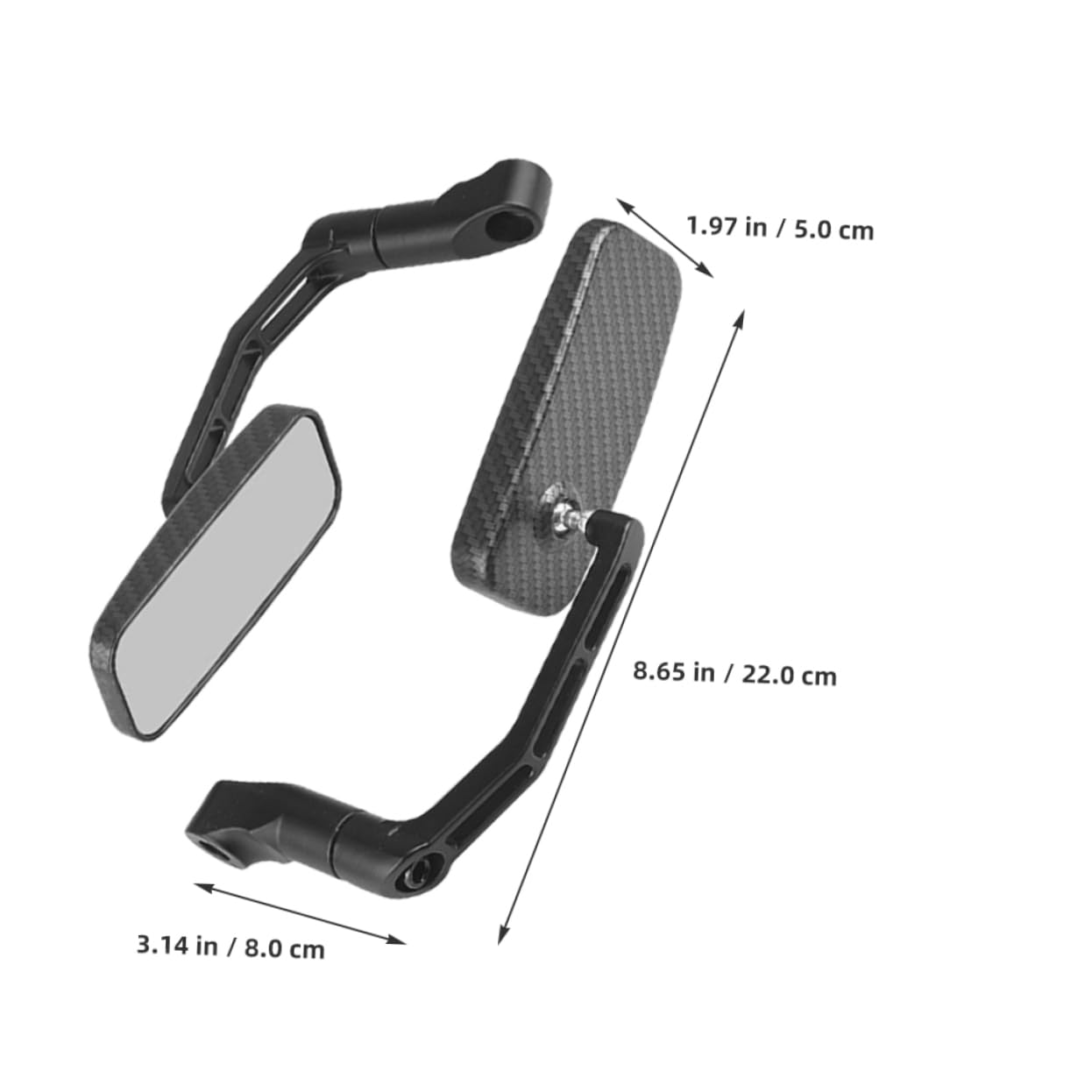 Toyvian Rétroviseurs Latéraux Pour Moto Rétroviseurs De Recul Pour Guidon Modifié Moto