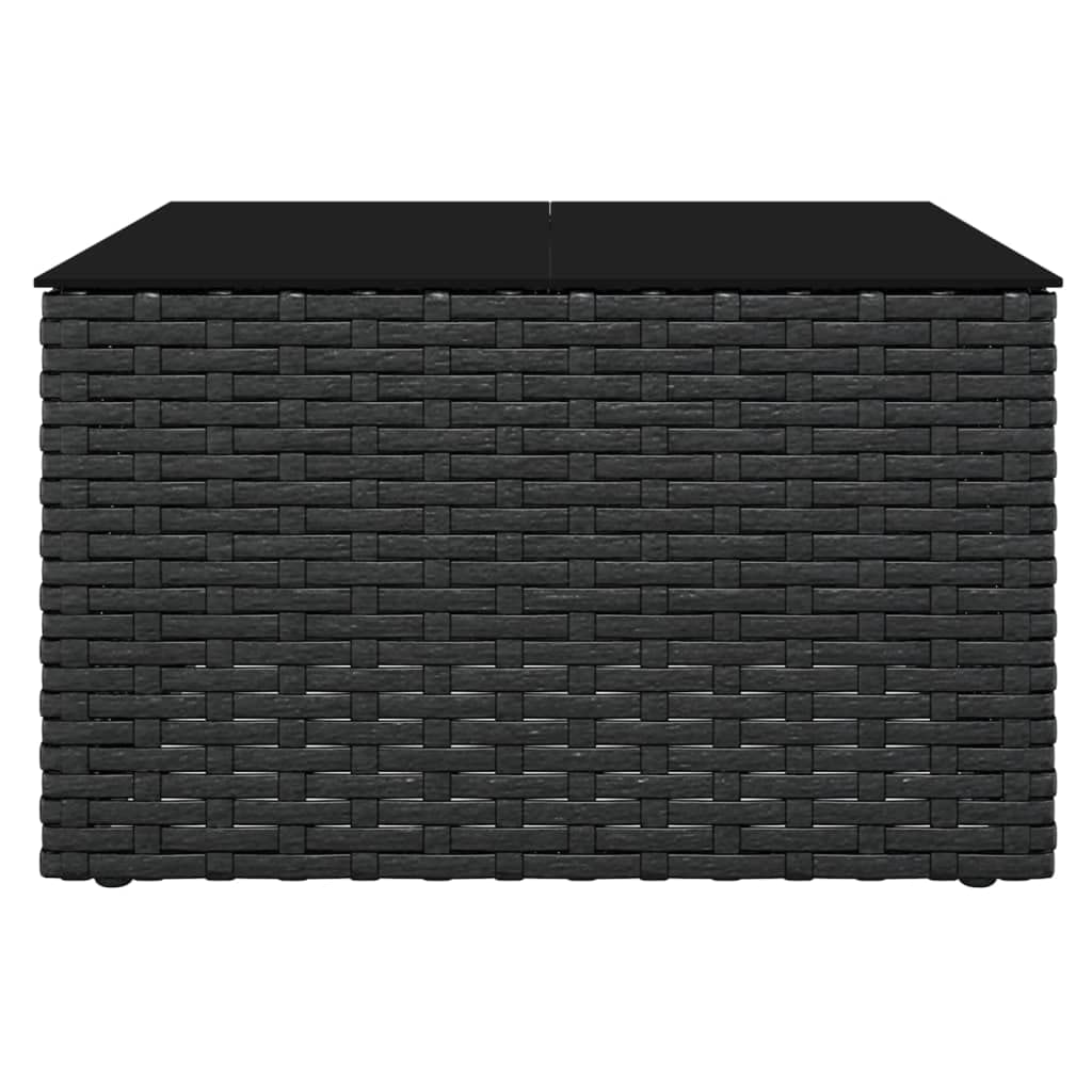 vidaXL Garten Lounge Set 2-TLG., Gartenmöbel Set mit Kissen, Sitzgruppe für Garten Terrasse, Sofa Garnitur Loungemöbel U-Form, Schwarz Poly Rattan