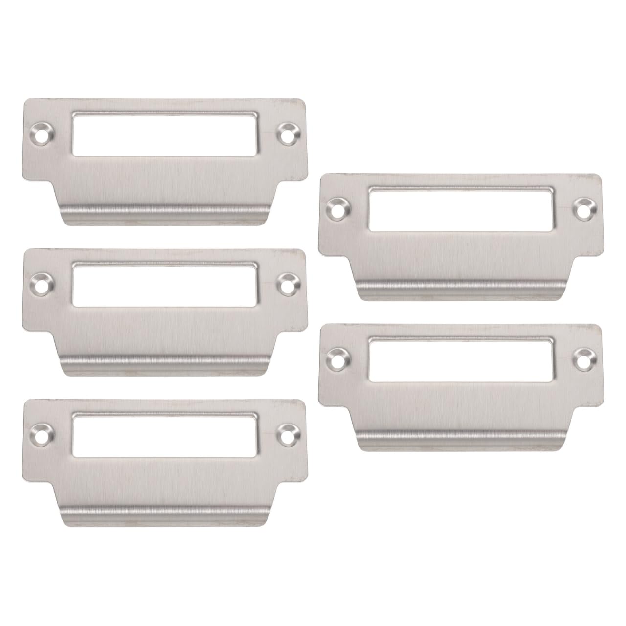 Gatuida 5 Pcs Stainless Steel Mortice Lock Strike Plate 100mm Heavy Duty Door Latch Striker Faceplate Receiver Frame Reinforcement Security Device Interior Hardware Repair Catch Pack Home Chrome