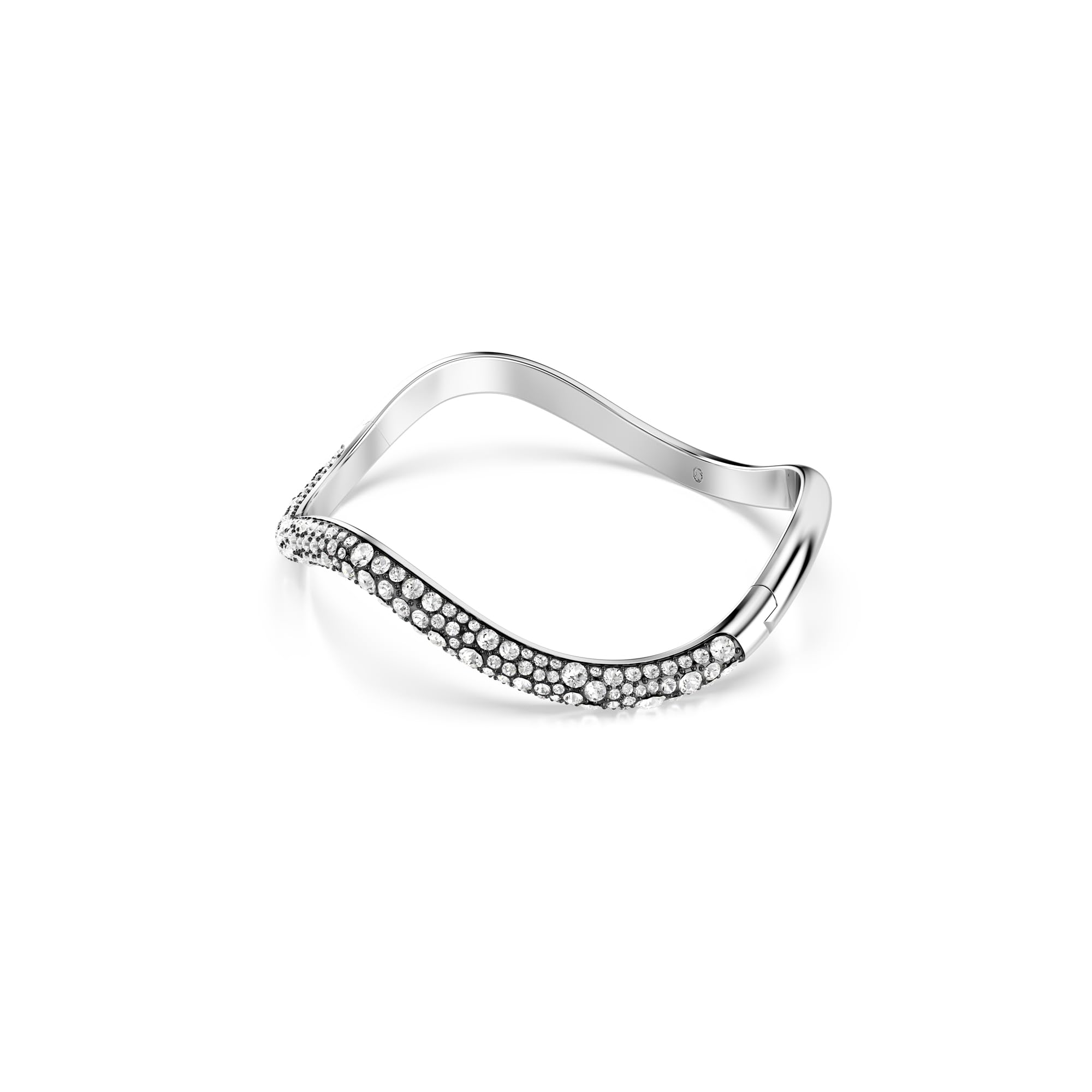 Swarovski Sublima Collezione bracciale jonc, taille ronde, blanc, plaqué rhodium
