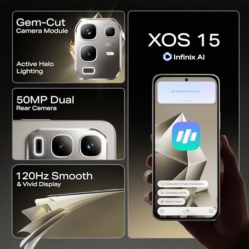 Image of Infinix Note 50x 5G+ (Titanium Grey, 6GB RAM, 128GB Storage) | MediaTek D7300 Ultimate | 90FPS BGMI Gaming | 5500mAH Battery with 45W FastCharge | 650K+ AnTuTu AI Without Offers