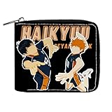 [witusu] ハイキュー!! 日向翔陽 影山飛雄 財布 二つ折り 大容量 PUレザー 小銭入れ ファスナー付き 多機能 日常使い さいふ 男女兼用 子供用 カード収納 誕生日 プレゼント