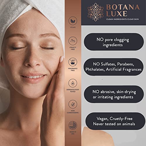 Botana Luxe Cucumber Facial Cleanser. Sulfate Free. Skin Brightening, Gentle Facial Cleanser For Acne Prone, Aging Or Sensitive Skin. Pore Cleansing. Skin Barrier Protecting. Non-Abrasive. Foaming Gel Cleanser For Teens And Adults. Hydrating Cucumber. Niacinamide (Vitamin B3) To Reduce Appearance Of Fine Lines, Wrinkles, Dark Spots & Redness. Natural White Willow Bark Extract Gently Exfoliates & Soothes. Removes Dirt, Oil And Makeup Effectively Without Harsh Detergents (8 Oz) #TOP3