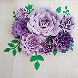 flores gigantes de papel precio Tipo: híbrido Flores de papel gigantes artificiales y secas, con decoración de bodas y eventos, diseño de flores artificiales y secas, color morado