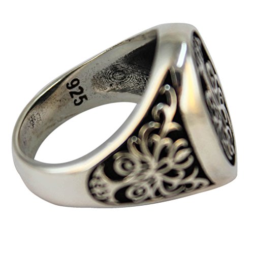 Genuine Solid 925 Sterling Silver Tree of Life Ring for Men4