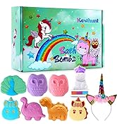 Bath Bombs for Kids - Bath Bomb Gift Set, Organic Bubble Bath Kids, Rainbow Bathbombs, Birthday G...