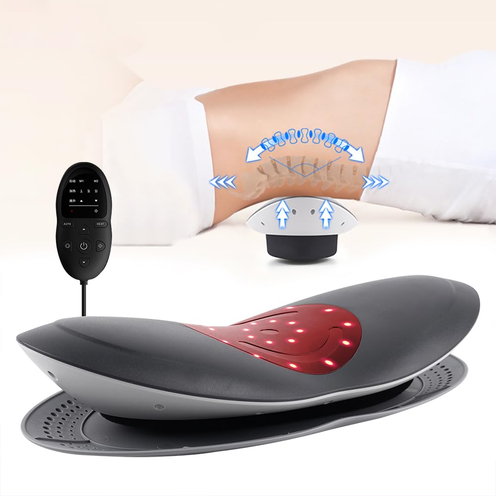 QXRSOP Electric Lumbar Traction Device Massager with Dynamic Airbag Back Stretching Spine Aligner Device Thermal Therapy for Pain Relief with Heat Function & Adjustable Intensity Ideal Gifts