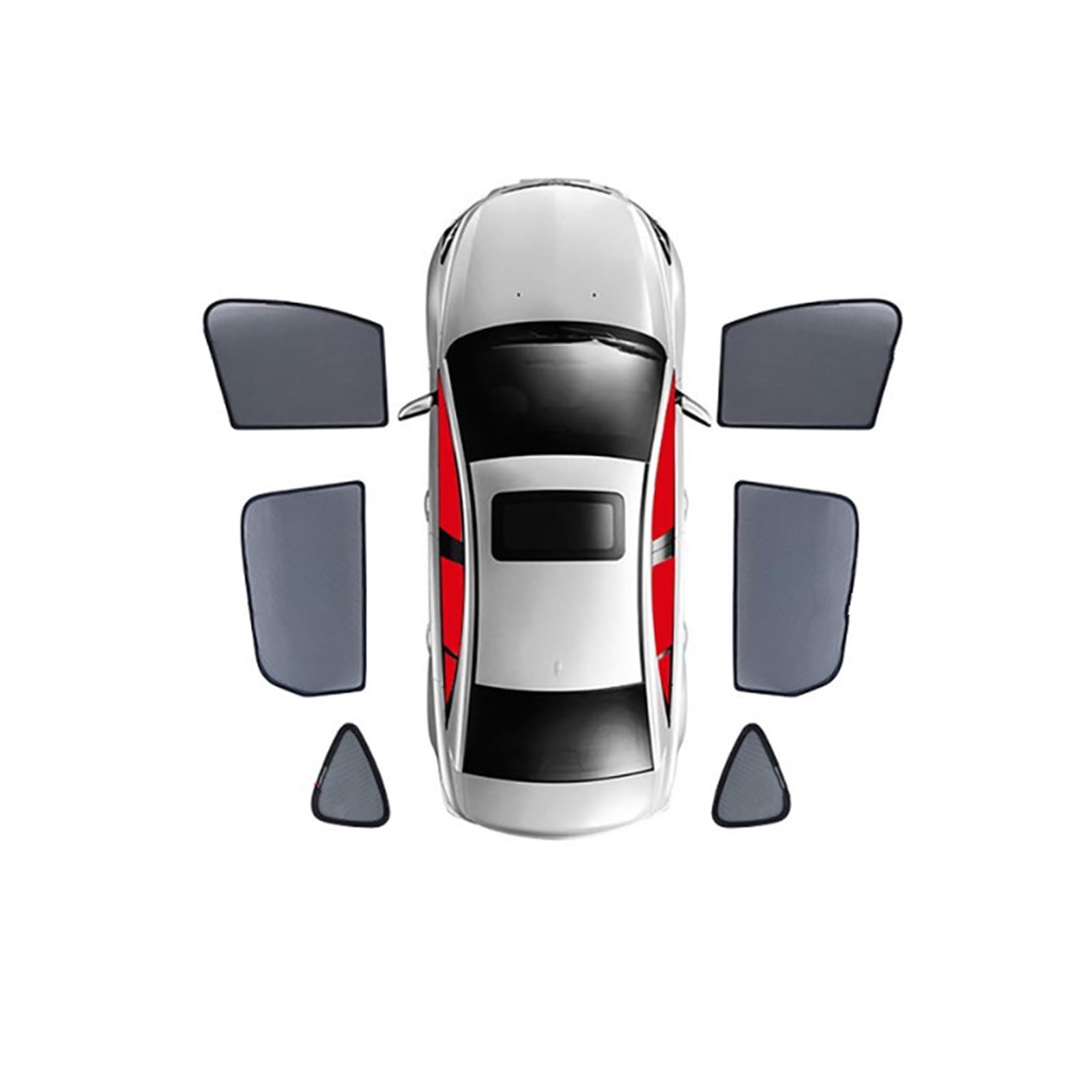 Parasole Macchina Per Jeep Per COMPASS MP 2017-2023 Magnetico Finestrino Laterale Anteriore Posteriore Parabrezza Tenda Auto Parasole Scudo Auto Parasole (Misurare : 6PCS)