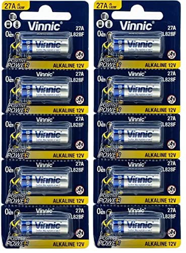 Pila 27 A vinnic de Alto Voltaje, 10 Unidades, 12 V