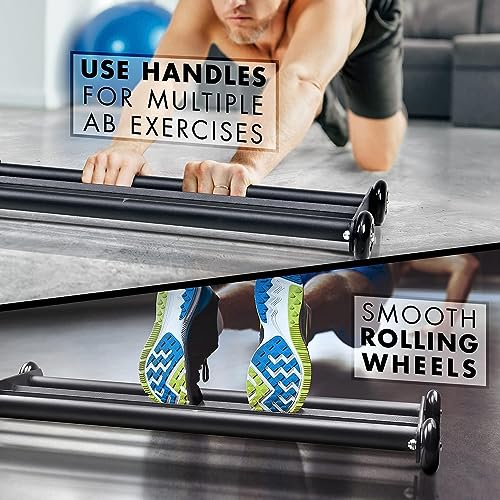 Image of Yes4All Glute Ham Glider, Exercise Wheels for Home Gym Fitness, Glute Hamstring, Booty Building, Leg Excerise & Ab Roller for Abs Workout Equipment