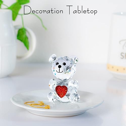 Miniatura 3 de Colección de figuras de oso de cristal, bonito adorno de cristal, estatua para decoración del hogar, mesa de animales, regalo coleccionable