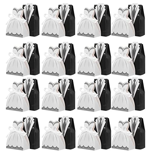 Operitacx 100pcs High-end Wedding Candy Storage Boxes for Bride and